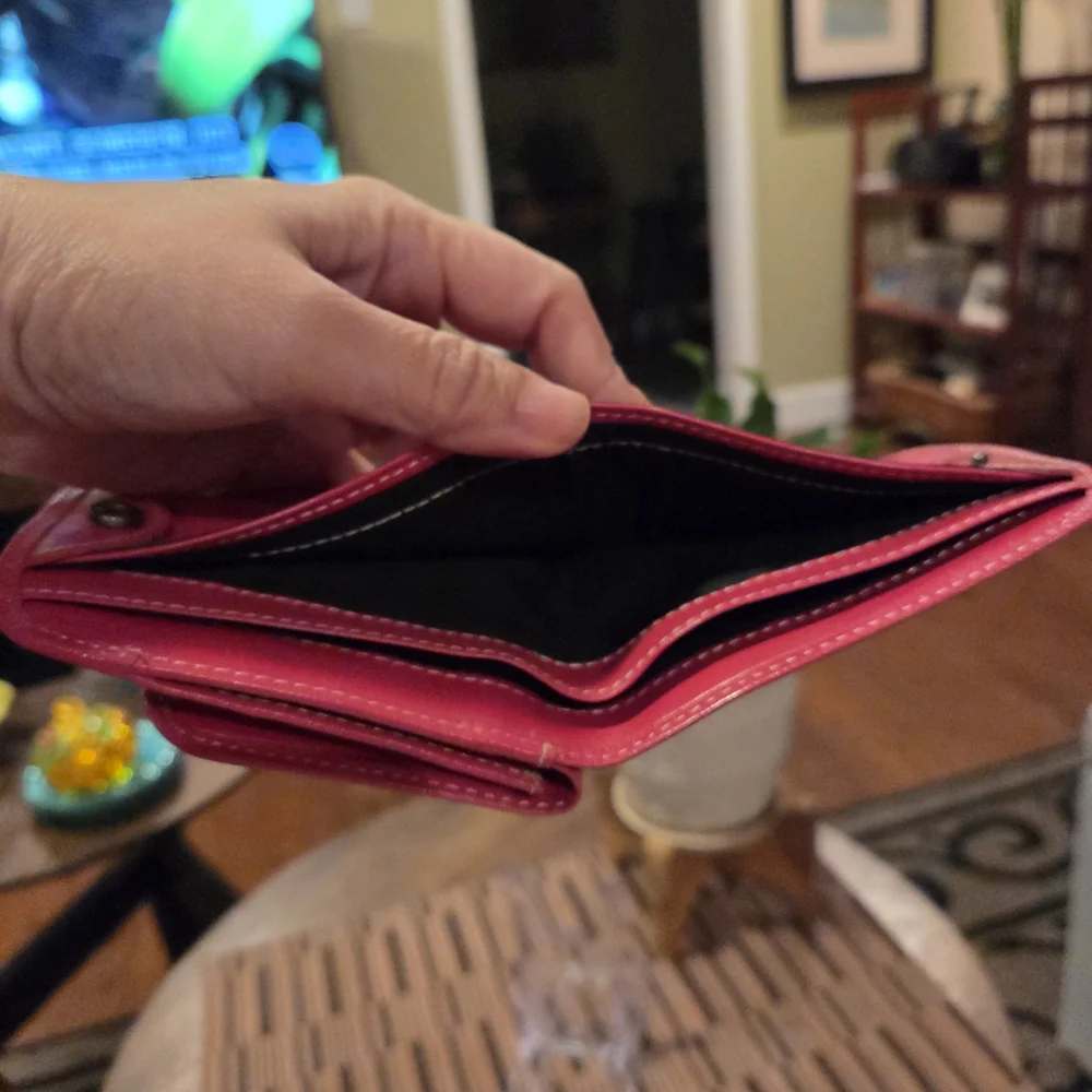 Pink TAXI Leather Wallet